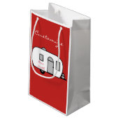 円形にされた旅行トレーラーThunder_Cove スモールペーパーバッグ (裏面アングル)