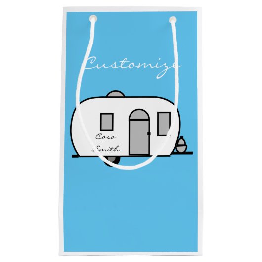 円形にされた旅行トレーラーThunder_Cove スモールペーパーバッグ (正面)