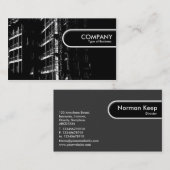 円形にされた端のラベル-ハイコントラストの建築 名刺 (正面/裏面)