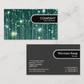 円形にされた端のラベル-星のマトリックス 名刺 (正面/裏面)