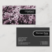 円形にされた端のラベル-桜 名刺 (正面/裏面)