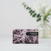 円形にされた端のラベル-桜 名刺 (スタンド正面)