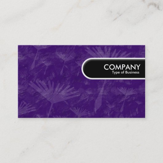 円形にされた端のラベル-紫色の地球 名刺 (正面)