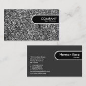 円形にされた端のラベル-花こう岩 名刺 (正面/裏面)