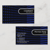 円形にされた端のラベル-調子のコーナー-青いII 名刺 (正面/裏面)