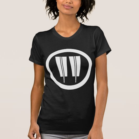 円形に並ぶ二つの扇 Tシャツ (正面)