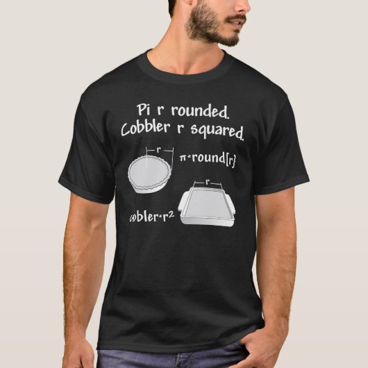 円形に暗いPi R Tシャツ (正面)