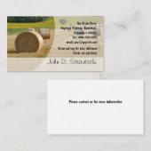 円形のわらは名刺を梱包します 名刺 (正面/裏面)