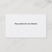 円形のわらは名刺を梱包します 名刺 (裏面)