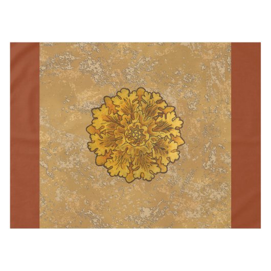 円形のカシは集りを去ります テーブルクロス (正面(横))