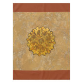 円形のカシは集りを去ります テーブルクロス (正面)