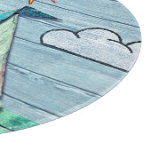 円形のガラスまな板の流木のビーチのデザイン カッティングボード (角)