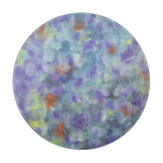 円形のガラスまな板 カッティングボード