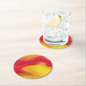 円形のコースターの大理石5の芸術のデザインセット ラウンドペーパーコースター (インサイチュ)