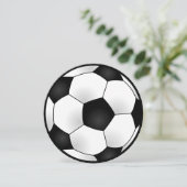 円形のサッカーの誕生会 招待状 (スタンド正面)