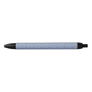 円形のシームレスパターン 黒ボールペン