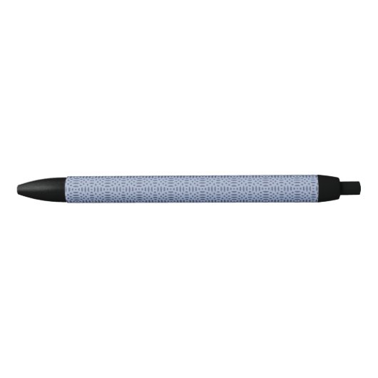円形のシームレスパターン 黒ボールペン (正面)