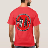 円形のシールのワイシャツ戦友 Tシャツ (裏面)