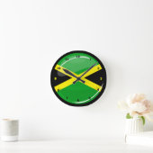 円形のジャマイカの旗Wallclock ラウンド壁時計 (ホーム)