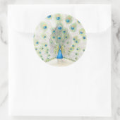 円形のステッカーの孔雀 ラウンドシール (バッグ)