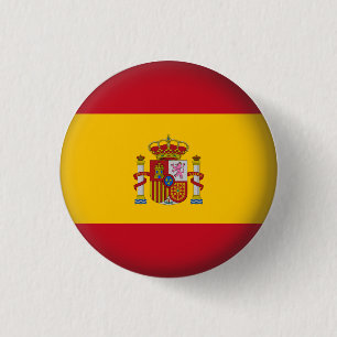 円形のスペイン 缶バッジ