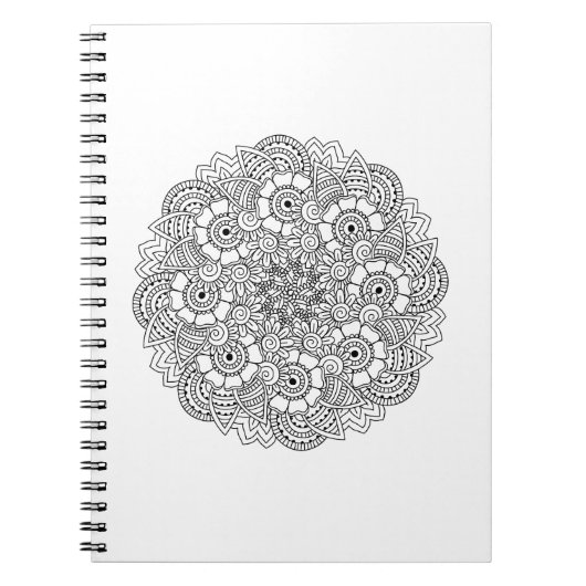 円形のデザインの落書き ノートブック (正面)