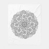 円形のデザインの落書き フリースブランケット (正面)