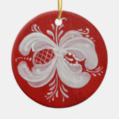 円形のノルウェーの陶磁器のオーナメント セラミックオーナメント (正面)