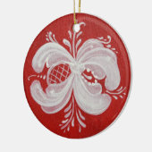 円形のノルウェーの陶磁器のオーナメント セラミックオーナメント (左)