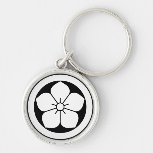 円形のバルーン花 キーホルダー (正面)