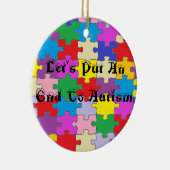 円形のパズルの部分のオーナメント セラミックオーナメント (右)