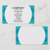 円形のパネル-水の青のFest 名刺 (正面/裏面)