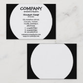 円形のパネル-黒の白 名刺 (正面/裏面)