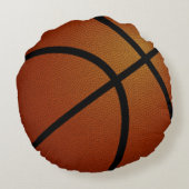 円形のパーソナライズなバスケットボールの枕、あなたの文字 ラウンドクッション (裏面)