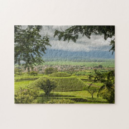 円形のピラミッドの台なし、Sayulita、ナヤリット州、メキシコ ジグソーパズル (横)