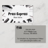 円形のヘアーサロンの名刺 名刺 (正面/裏面)