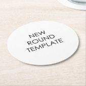 円形のペーパーコースターのテンプレート ラウンドペーパーコースター (アングル)