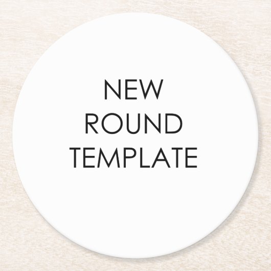 円形のペーパーコースターのテンプレート ラウンドペーパーコースター (正面)