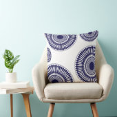 円形のモダンで青く写実的な円の抽象デザイン クッション (椅子)