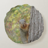 円形のリスの枕 ラウンドクッション (裏面)