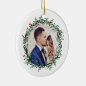 円形のリース セラミックオーナメント (右)