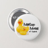 円形のロゴボタン 缶バッジ (正面&裏面)