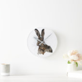 円形の中型の柱時計のノウサギ ラウンド壁時計 (ホーム)