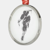 円形の優れた忍者のオーナメント メタルオーナメント (左)