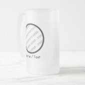 円形の写真及び文字によって曇らされるステイン-あなた専有物を作成して下さい フロストグラスビールジョッキ (正面左)