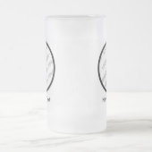 円形の写真及び文字によって曇らされるステイン-あなた専有物を作成して下さい フロストグラスビールジョッキ (中央)