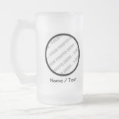 円形の写真及び文字によって曇らされるステイン-あなた専有物を作成して下さい フロストグラスビールジョッキ (左)