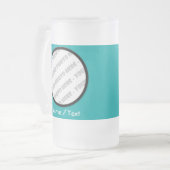 円形の写真及び文字によって曇らされるステイン-あなた専有物を作成して下さい フロストグラスビールジョッキ (正面左)