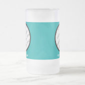 円形の写真及び文字によって曇らされるステイン-あなた専有物を作成して下さい フロストグラスビールジョッキ (中央)