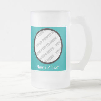 円形の写真及び文字によって曇らされるステイン-あなた専有物を作成して下さい フロストグラスビールジョッキ